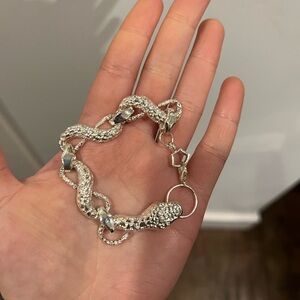 Silver Snake Chain Link Bracelet